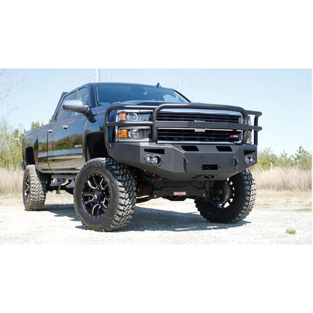 Fab Fours 15-17 SILVERADO 2500/3500 SENSOR WINCH BUMPER W/ NO GUARD MATTE BLACK CH14-C3051-1